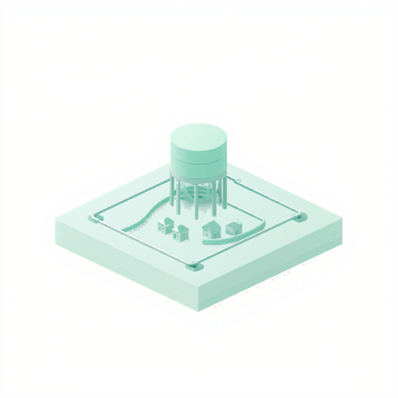 Distribution d'eau potable en zone rurale